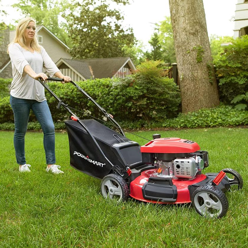 Power Smart 21-inch 3-in-1 Gas Powered Push Lawn Mower with 144CC Engine